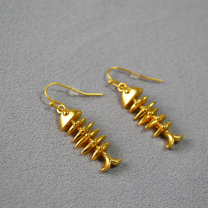 Delicate Artisan Gold Earring