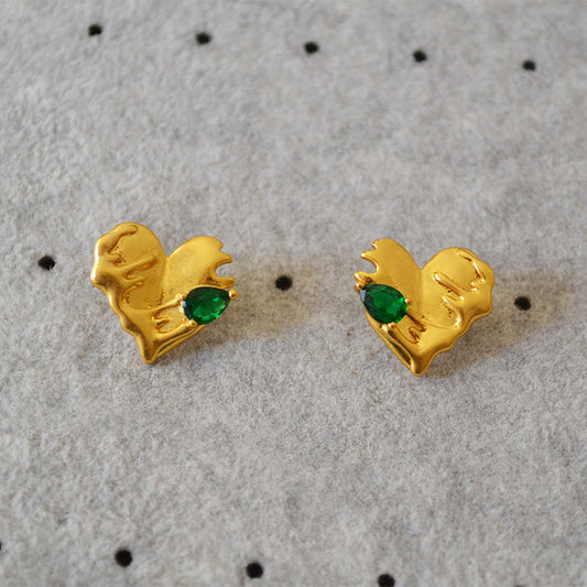Delicate Artisan Gold Earring
