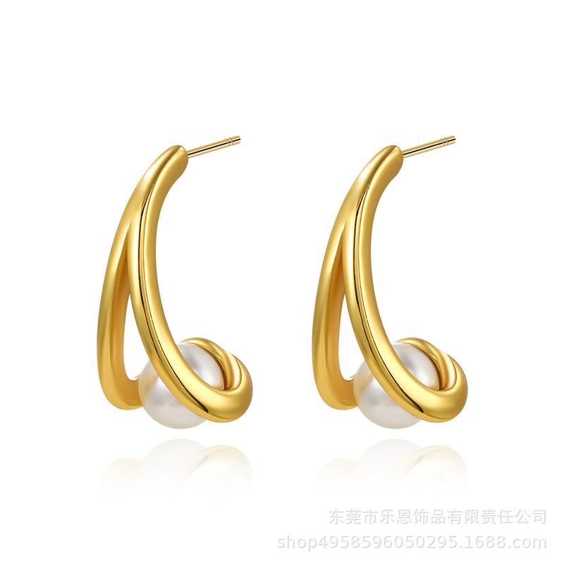 Delicate Artisan Pearl Earring