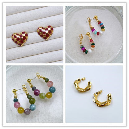 Delicate Artisan Gold Earring