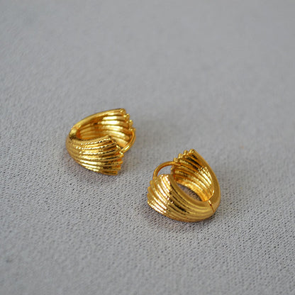 Delicate Artisan Gold Earring