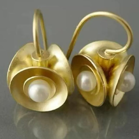 Vintage Handmade Gold Earring