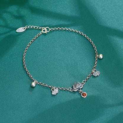 Delicate Artisan Silver Anklet