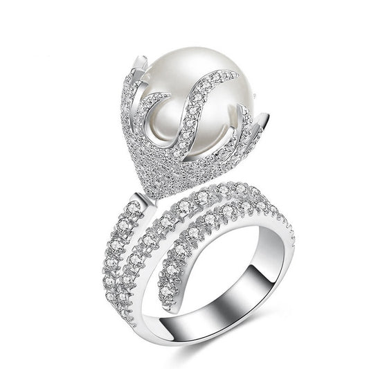 Delicate Artisan Pearl Ring