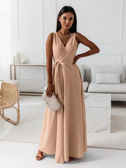KS | Gretchen -Feminine ankle-length dresses with V-neckline