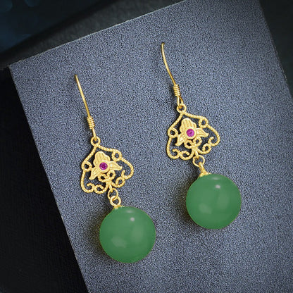 Delicate Artisan Gold Earring