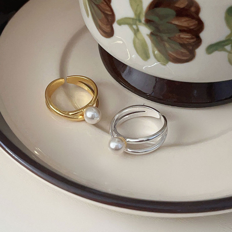 Delicate Artisan Pearl Ring