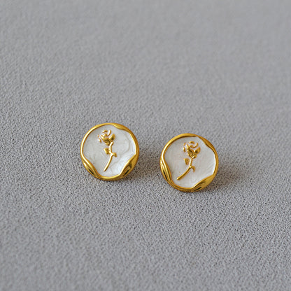 Vintage Handmade Gold Earring