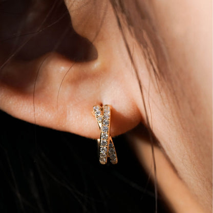 Vintage Handmade Gold Earring