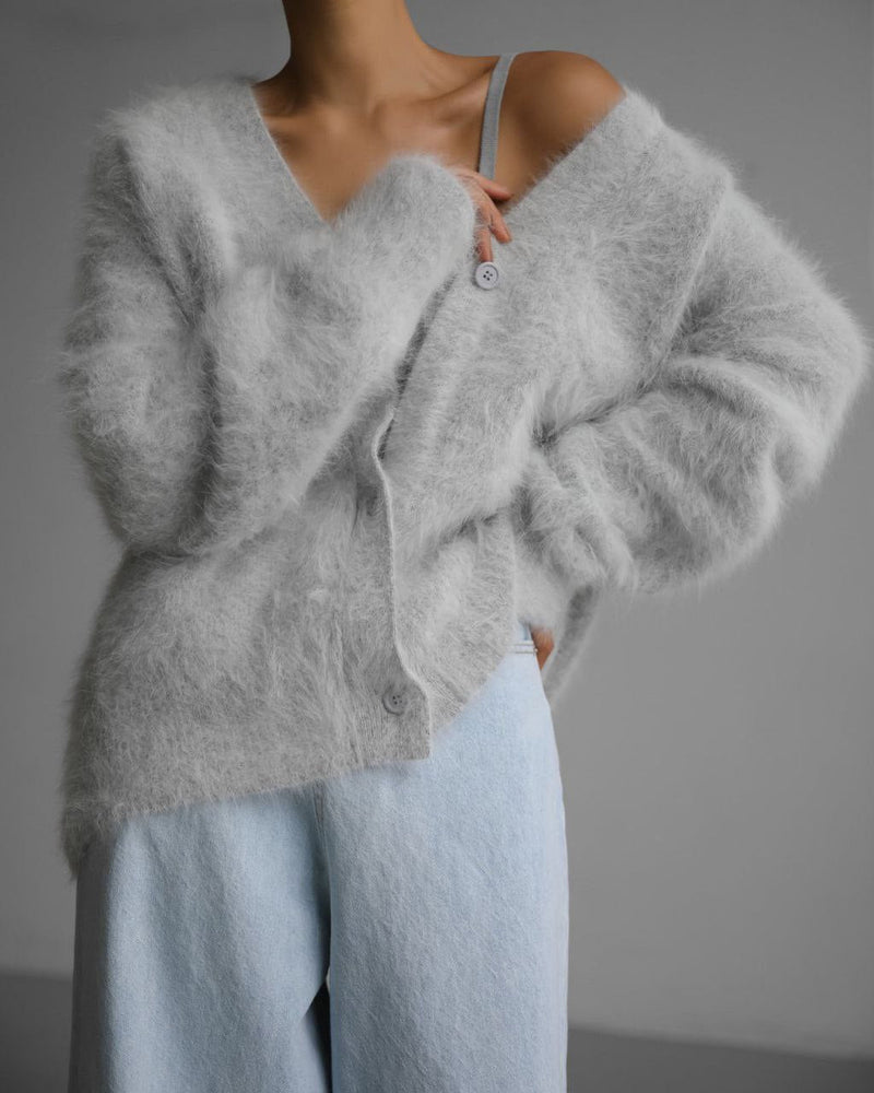 KS | Long-sleeved cardigan with dropped shoulders