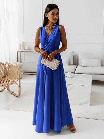 KS | Gretchen -Feminine ankle-length dresses with V-neckline