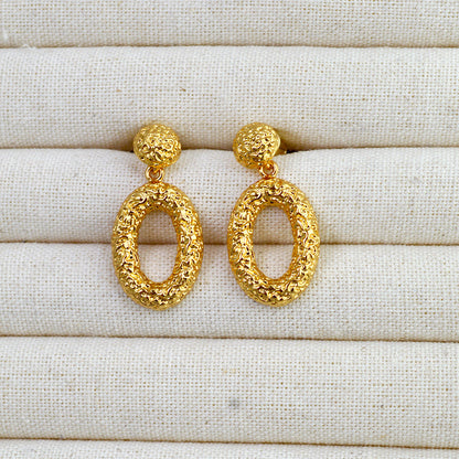 Delicate Artisan Gold Earring