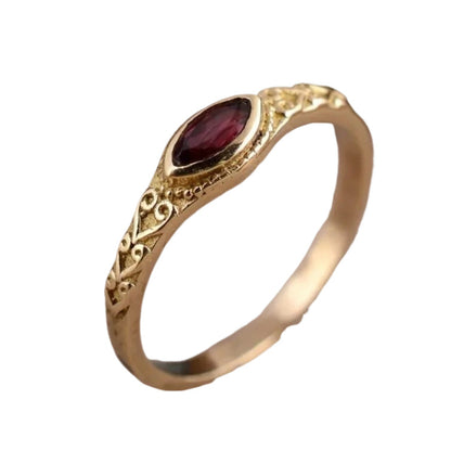 Delicate Artisan Gold Ring