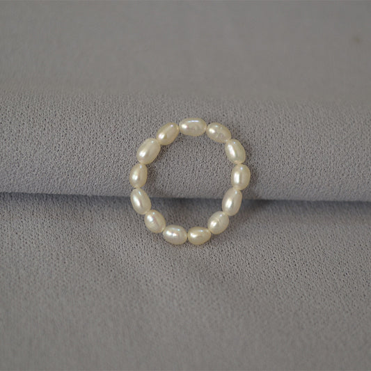 Delicate Artisan Pearl Ring