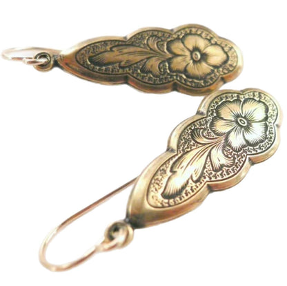 Delicate Artisan Gold Earring