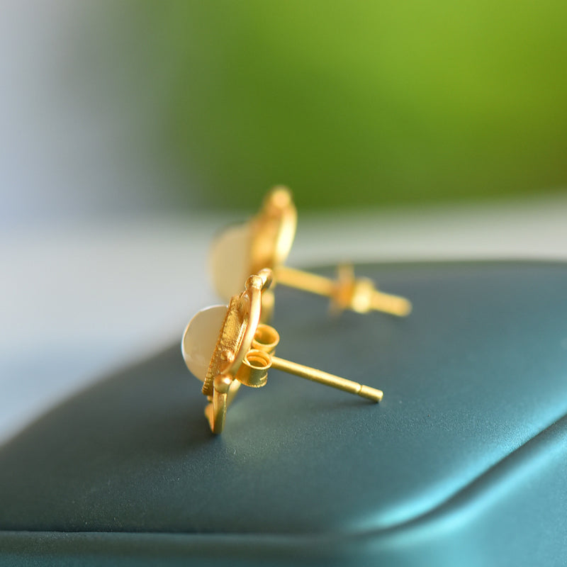 Delicate Artisan Gold Earring