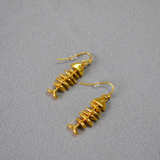 Delicate Artisan Gold Earring