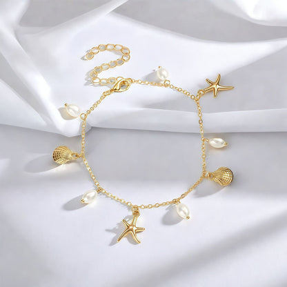 Delicate Artisan Pearl Anklet