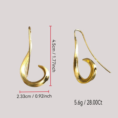 Delicate Artisan Gold Earring