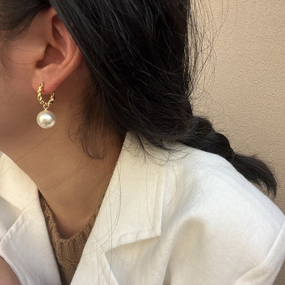 Delicate Artisan Pearl Earring