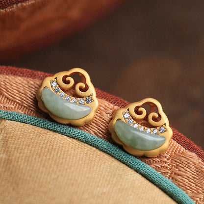 Delicate Artisan Gold Earring