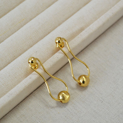 Delicate Artisan Gold Earring