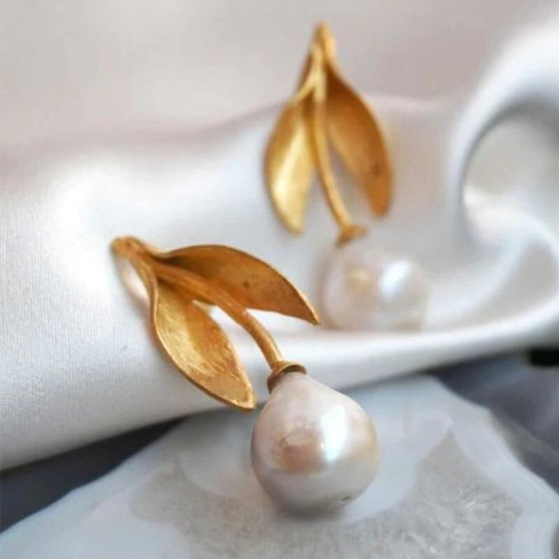 Delicate Artisan Gold Earring