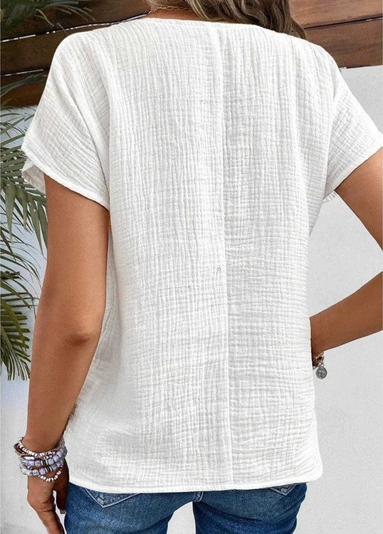 KS | Elegant & stylish button-down blouse with collar