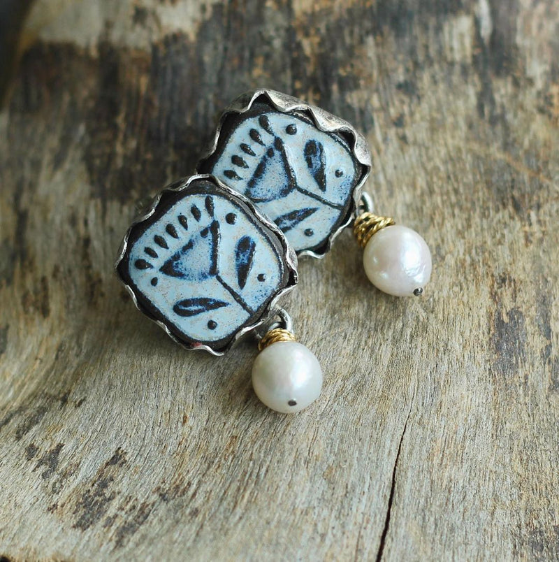 Delicate Artisan Pearl Earring