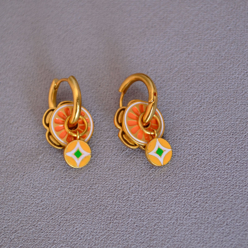 Delicate Artisan Gold Earring