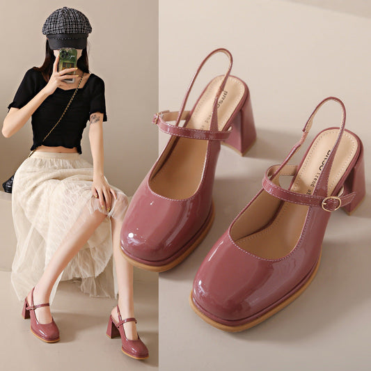 KS | Shoes with chunky heel and adjustable strap