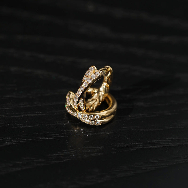 Vintage Handmade Gold Earring