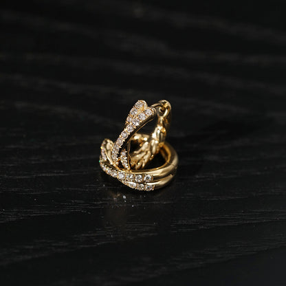 Vintage Handmade Gold Earring