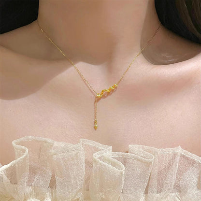 Vintage Handmade Gold Necklace