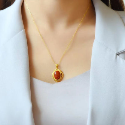 Delicate Artisan Gold Pendant
