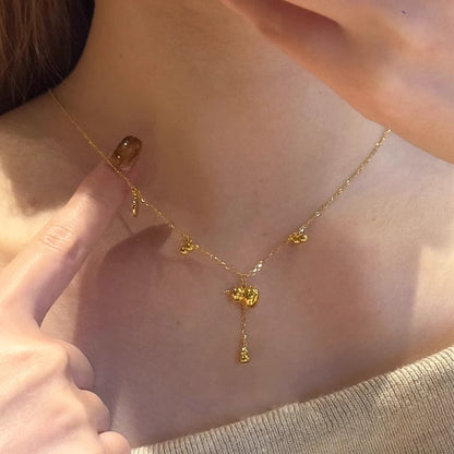 Vintage Handmade Gold Necklace