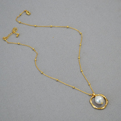 Delicate Artisan Pearl Necklace