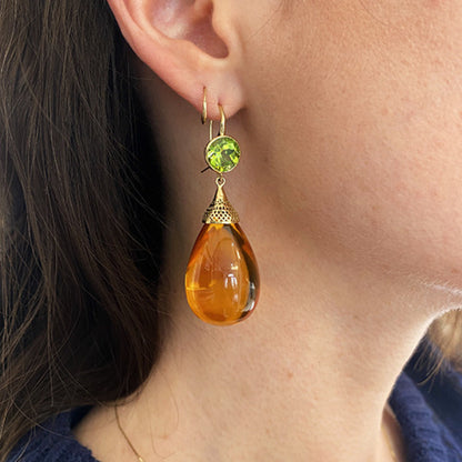 Delicate Artisan Gold Earring