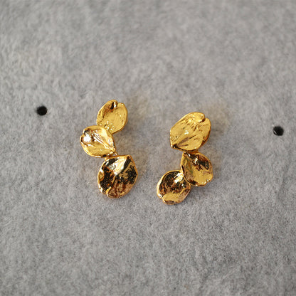 Vintage Handmade Gold Earring