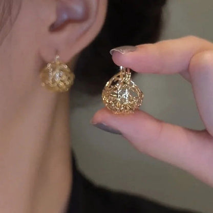 Vintage Handmade Gold Earring
