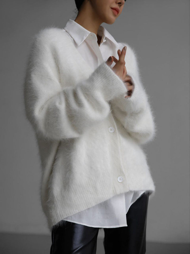 KS | Long-sleeved cardigan with dropped shoulders