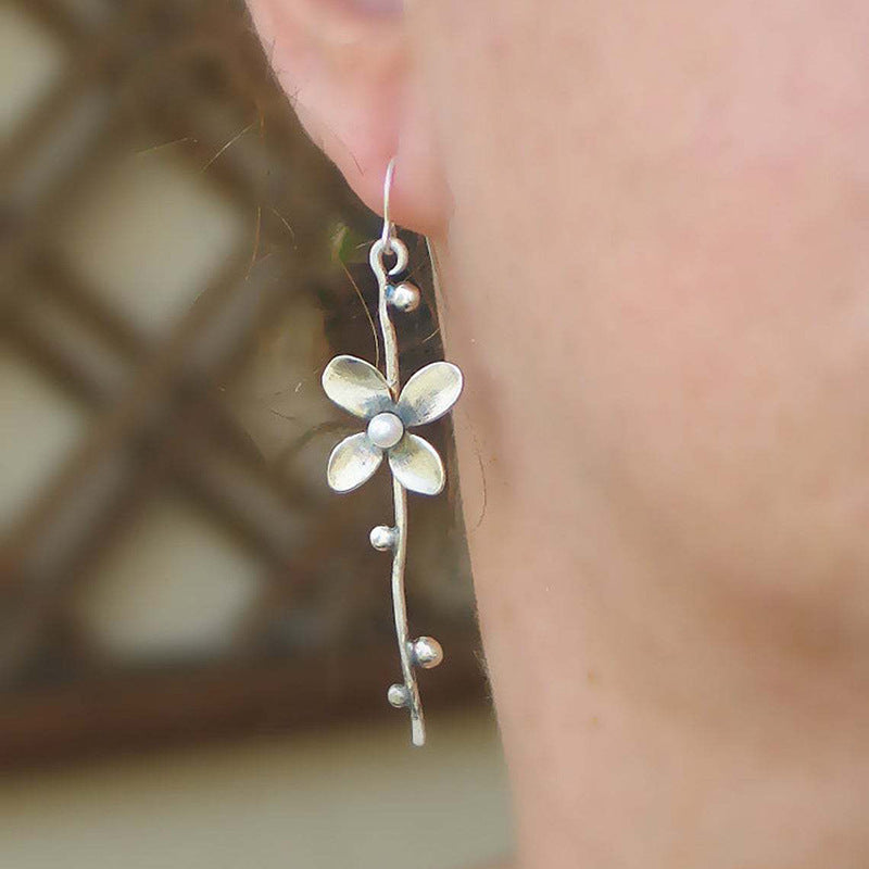 Delicate Artisan Pearl Earring