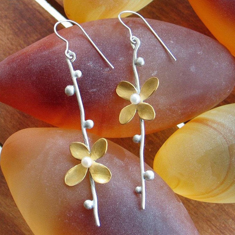 Delicate Artisan Pearl Earring