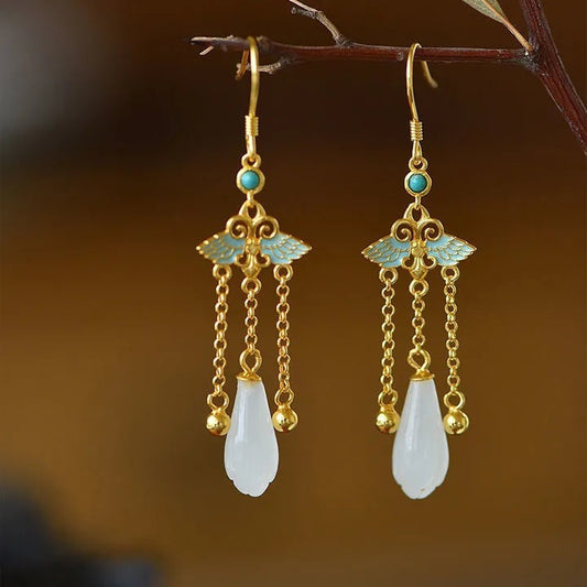 Delicate Artisan Gold Earring