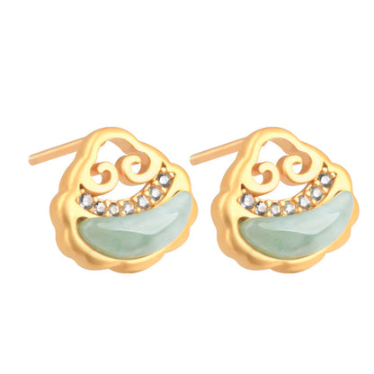 Delicate Artisan Gold Earring