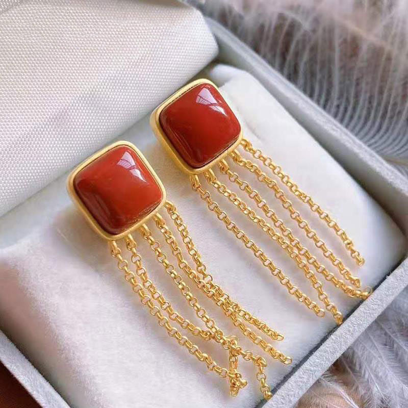 Vintage Handmade Gold Earring