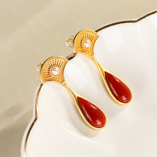 Delicate Artisan Gold Earring