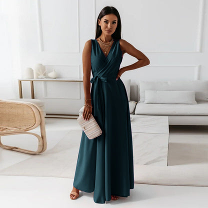 KS | Gretchen -Feminine ankle-length dresses with V-neckline
