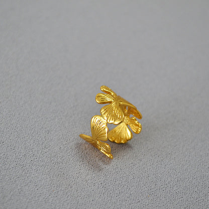 Delicate Artisan Gold Ring