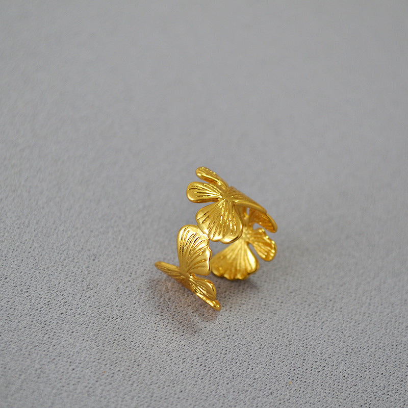 Delicate Artisan Gold Ring